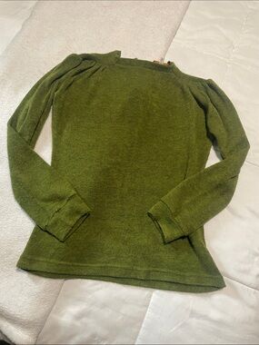 Freddies of Pinewood 1940’s Style Saddle Pullover Knit Top in Green Size Large